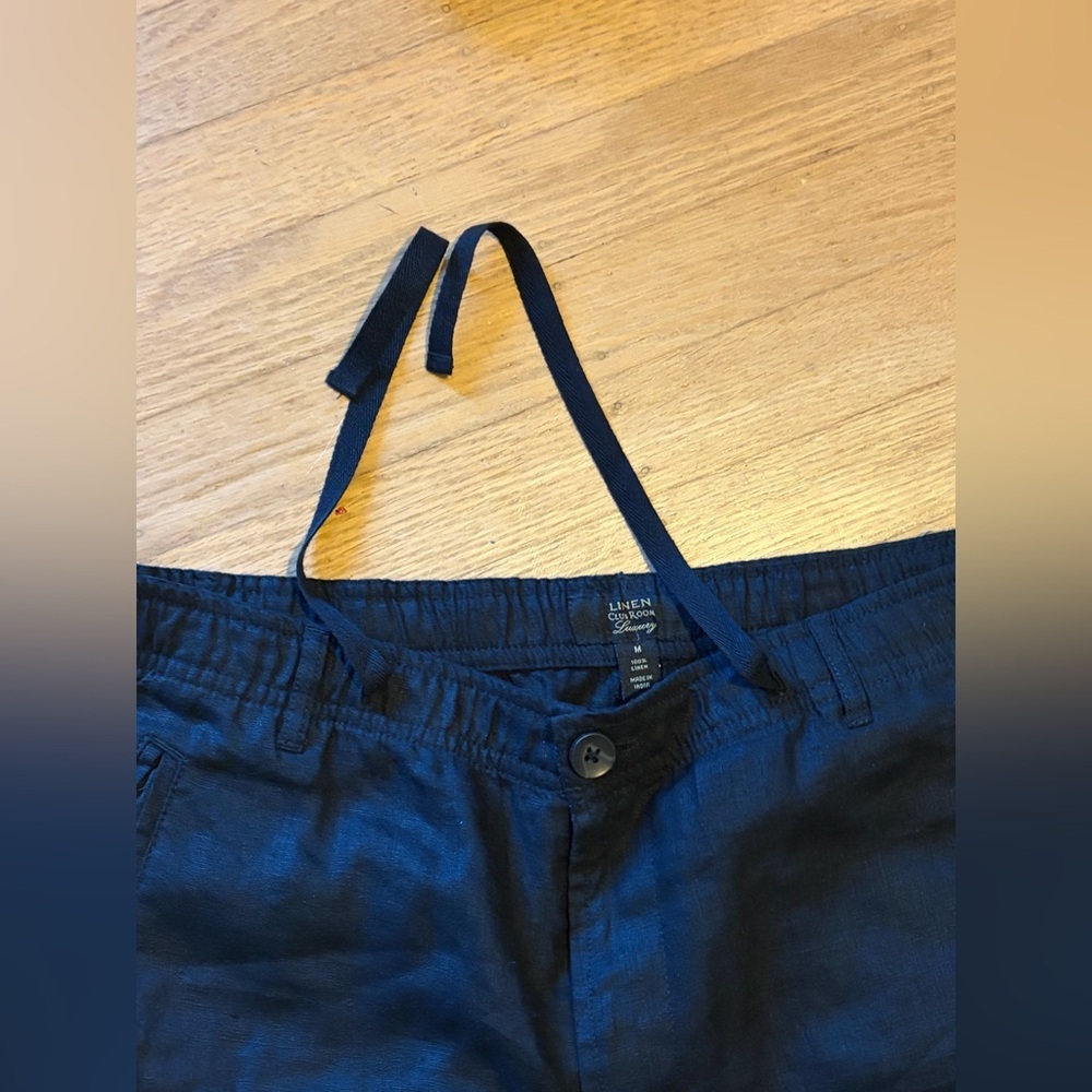 Linen club room luxury 100% linen wide leg pants - Picture 4 of 6